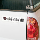 Ga weg, ik moet bijvullen bumpersticker (Op Truck)