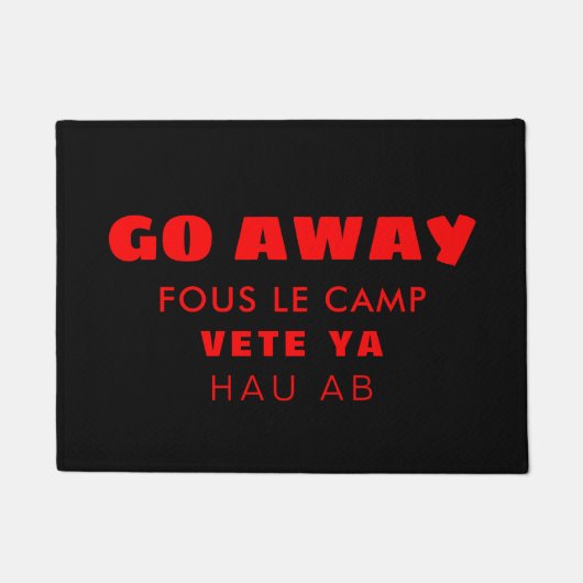 Ga weg in vier talen Antisociaal Deurmat (Voorkant)