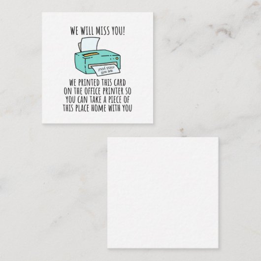 Ga weg Kaart voor collega of baas, Funny Going (Voorkant / Achterkant)