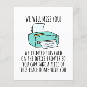 Ga weg Kaart voor collega of baas, Funny Going