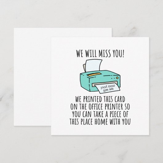 Ga weg Kaart voor collega of baas, Funny Going (Voorkant / Achterkant)