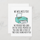 Ga weg Kaart voor collega of baas, Funny Going (Voorkant / Achterkant)