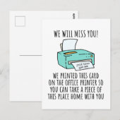 Ga weg Kaart voor collega of baas, Funny Going (Voorkant / Achterkant)