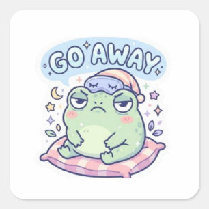 Ga Weg Kikker Sticker Schattige Geïrriteerde Kikke