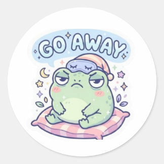 Ga Weg Kikker Sticker Schattige Geïrriteerde Kikke