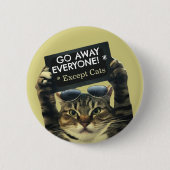 Ga weg Mensen behalve katten persoonlijke ruimte Ronde Button 5,7 Cm (Voorkant)