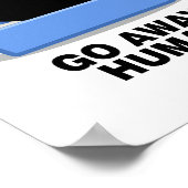 Ga weg met de mensheid... met de zwarte kat. poster (Hoek)