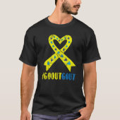 Ga weg met Warrior Podagra Gout Awareness Disease T-shirt (Voorkant)