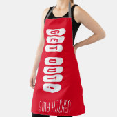 Ga weg, mijn keukenrood apron schort (Insitu)