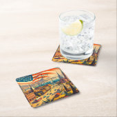 Ga weg naar de VS Kartonnen Onderzetters (Insitu)