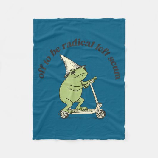 Ga weg om radicale linkse tuig grappige kikker mem fleece deken (Voorkant)