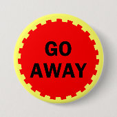 Ga weg ronde button 7,6 cm (Voorkant)