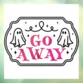 Ga weg Roze en Zwarte Halloween Raamsticker (Vel 3)