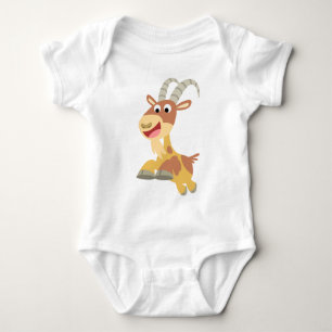 Ga weg! (schattige cartoon geit) Baby Apparel Romper