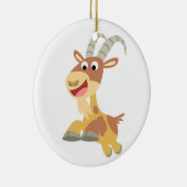 Ga weg! (schattige cartoon geit) keramisch ornament (Rechts)