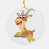 Ga weg! (schattige cartoon geit) keramisch ornament (Achterkant)