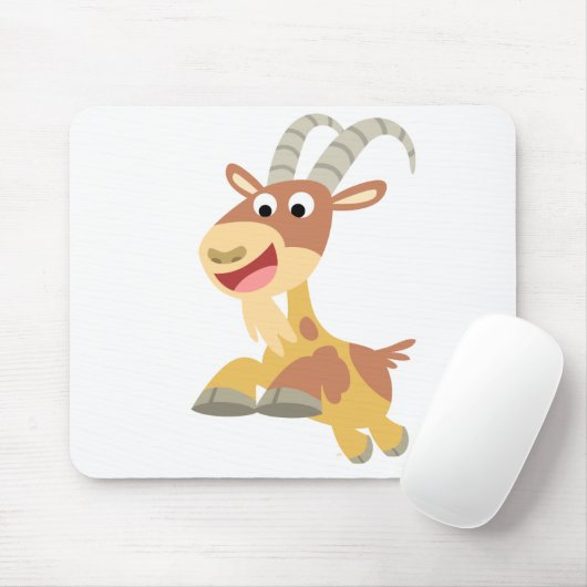 Ga weg! (schattige cartoon geit) Mousepad Muismat (Met muis)