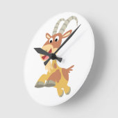 Ga weg! (schattige cartoon geit) wandklok (Hoek)