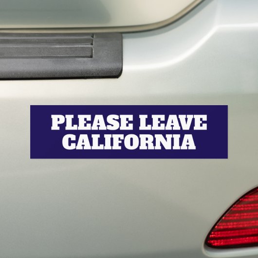 GA WEG UIT CALIFORNIË BUMPERSTICKER (Op auto)