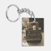 Ga weg uit Dodge - foto van Dog Sleutelhanger (Voorkant Links)