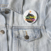 Ga weg van mij bom grappige snarky sarcastisch ronde button 5,7 cm (In situ)