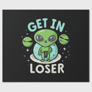 Ga Weg Verliezer Alien UFO Grappig Cadeaupapier