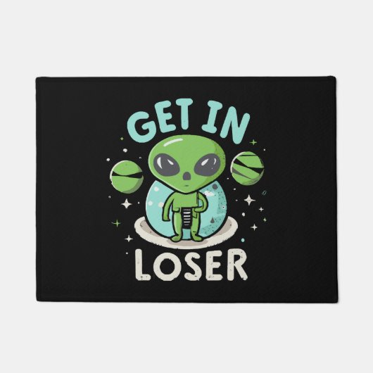 Ga Weg Verliezer Alien UFO Grappig Deurmat (Voorkant)