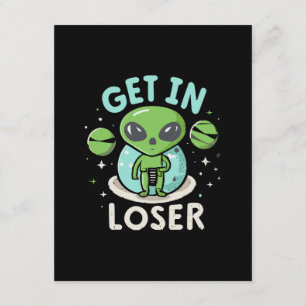 Ga Weg Verliezer Alien UFO Grappig Informatiekaartje