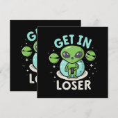 Ga Weg Verliezer Alien UFO Grappig Kaart (Voorkant / Achterkant)