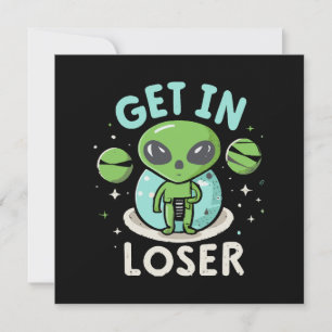 Ga Weg Verliezer Alien UFO Grappig Kaart