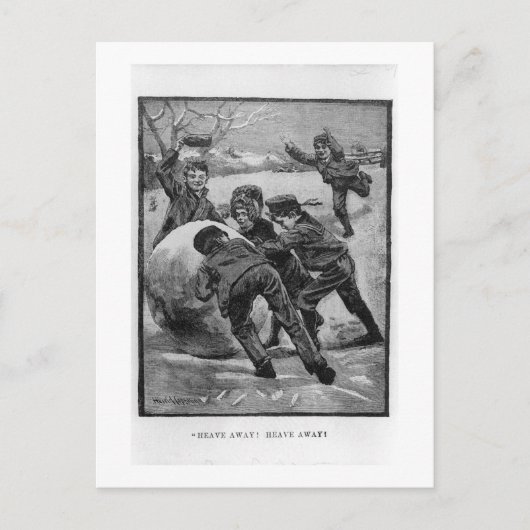 Ga weg!  Victoriaans kerst Feestdagenkaart (Voorkant)