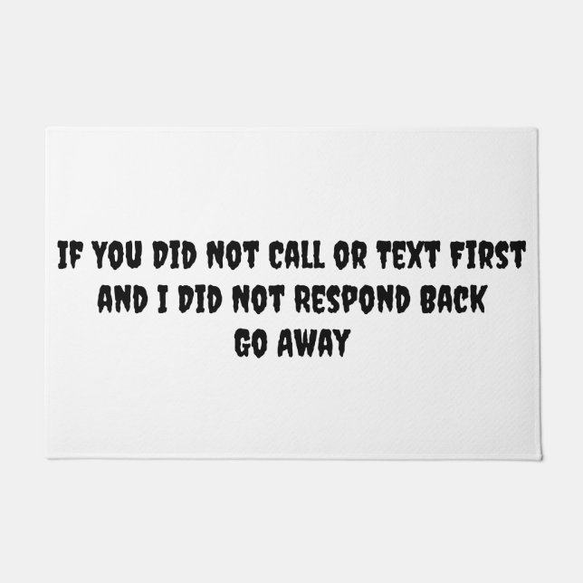 Ga weg, welkome matten (Voorkant)