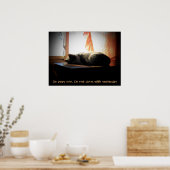Ga Weg Zon - Slapende Kat Poster (Keuken)
