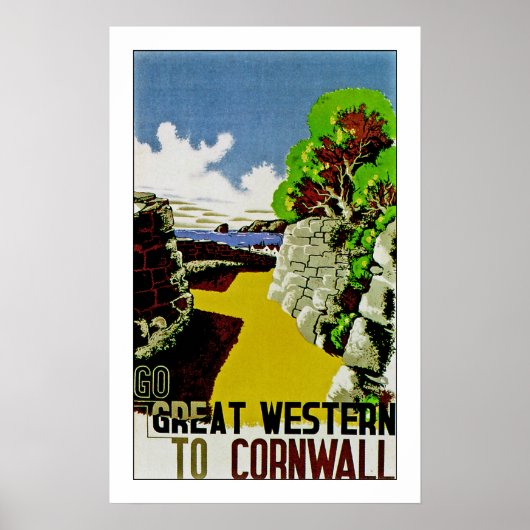 Ga Western naar Cornwall Poster (Voorkant)