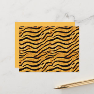 Ga wild Gouden Tijger Golvende Strepen Natuurlijke Briefkaart