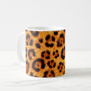 Ga wild met luipaardprint goud oranje amber bontlo koffiemok