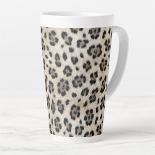 Ga wild Sneeuwluipaard Warme Nepbont Look Latte Mok