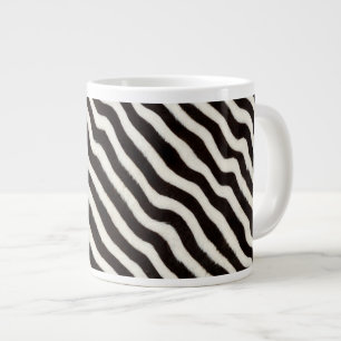 Ga wild zebra streep zwart wit nepbont look grote koffiekop