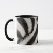 Ga wild zebra streep zwart wit nepbont look mok (Links)