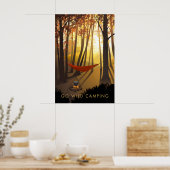 Ga Wilde Camping Reizen Poster (Keuken)