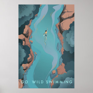 Ga Wilde Zwem Reizen Poster