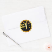 GA WIN GOLD CHEERLEADER VLUCHTEN RONDE STICKER (Envelop)