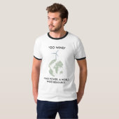 "GA WIND", WIND POWER EEN WERELDWIJDE HULPBRONNEN. T-SHIRT (Voorkant volledig)
