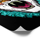 Ga ze halen - Tiger Face Graphic Design Poster (Hoek)