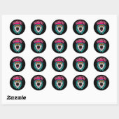 Ga ze halen - Tiger Face Graphic Design Ronde Sticker (Vel)