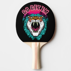 Ga ze halen - Tiger Face Graphic Design Tafeltennisbatje