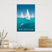 Ga Zeilen Reisposter Poster (Keuken)