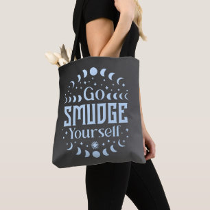 Ga zelf je maanfasen Celestial Halloween vuilmaken Tote Bag