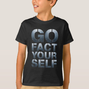 Ga zelf na Grappige Slogan Wetenschap Stalen Motor T-shirt