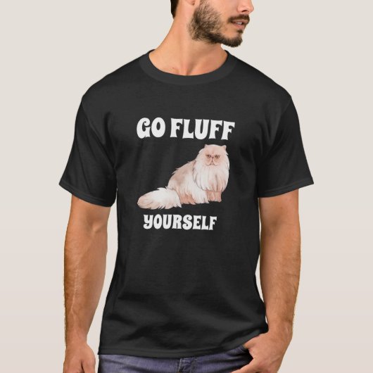Ga zelf pluizen kat t-shirt (Voorkant)